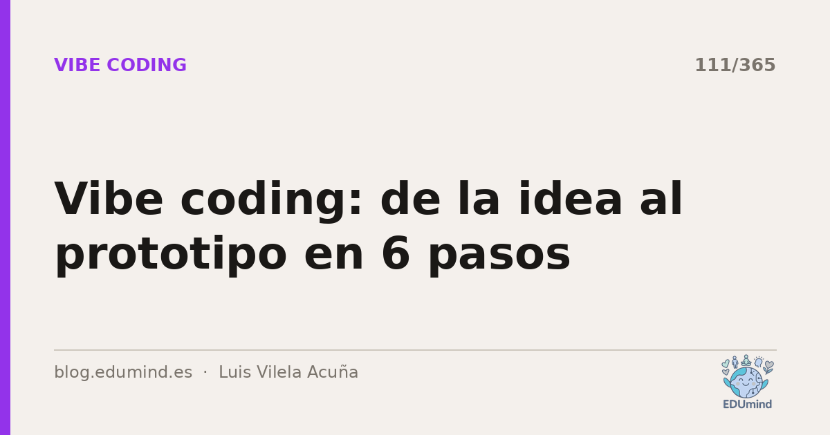 Vibe coding: de la idea al prototipo en 6 pasos