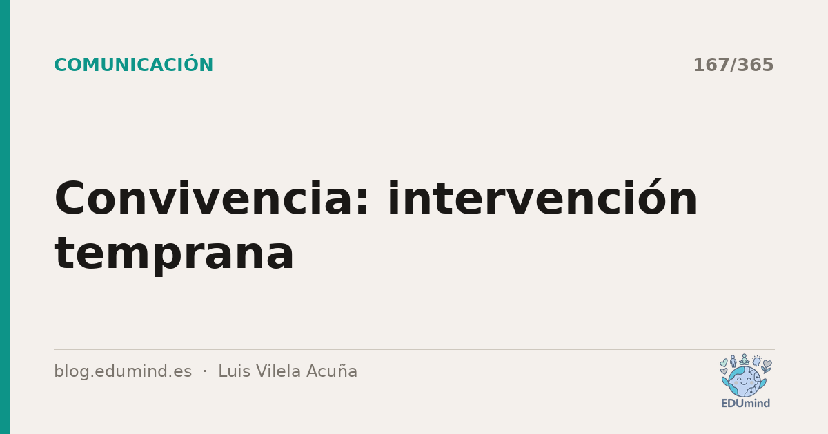 Convivencia: intervención temprana