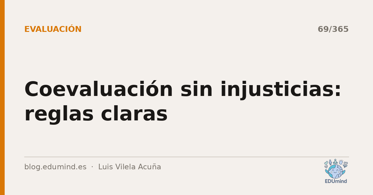 Coevaluación sin injusticias: reglas claras