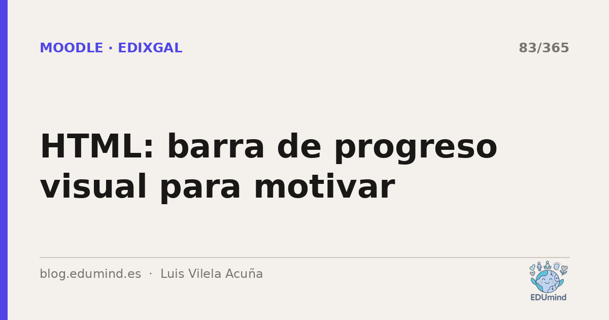 HTML: barra de progreso visual para motivar