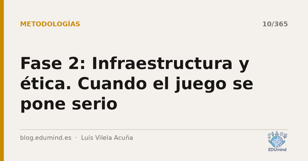 Fase 2: Infraestructura y ética. Cuando el juego se pone serio
