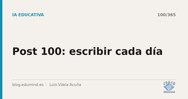 Post 100: escribir cada día
