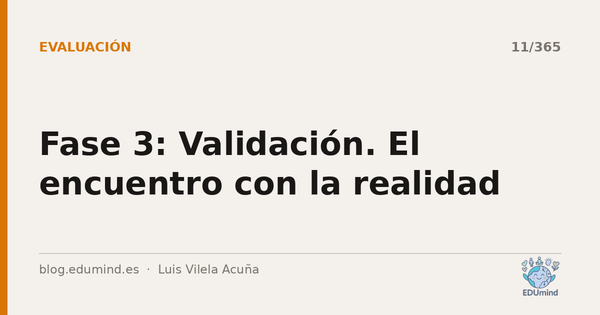 Fase 3: Validación. El encuentro con la realidad