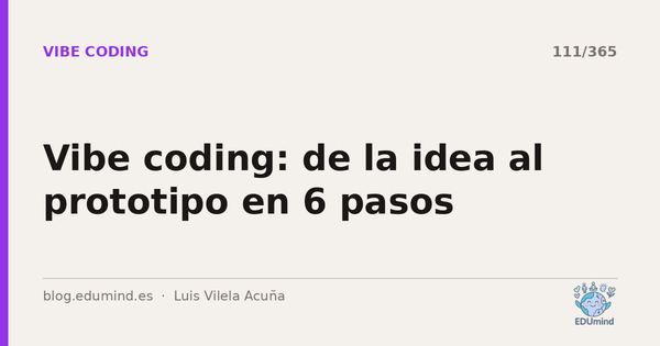 Vibe coding: de la idea al prototipo en 6 pasos