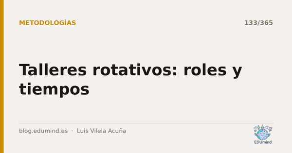 Talleres rotativos: roles y tiempos