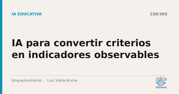 IA para convertir criterios en indicadores observables