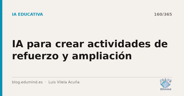 IA para crear actividades de refuerzo y ampliación