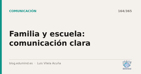 Familia y escuela: comunicación clara