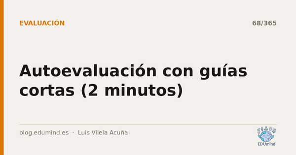 Autoevaluación con guías cortas (2 minutos)