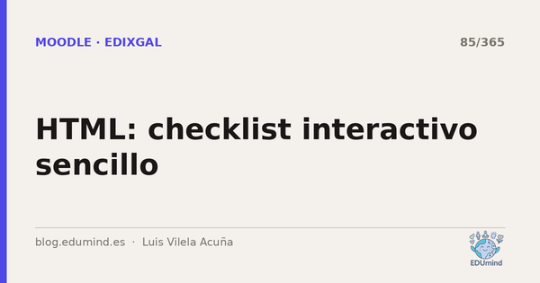 HTML: checklist interactivo sencillo