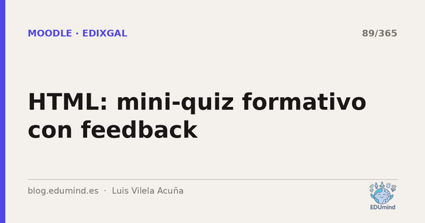 HTML: mini-quiz formativo con feedback